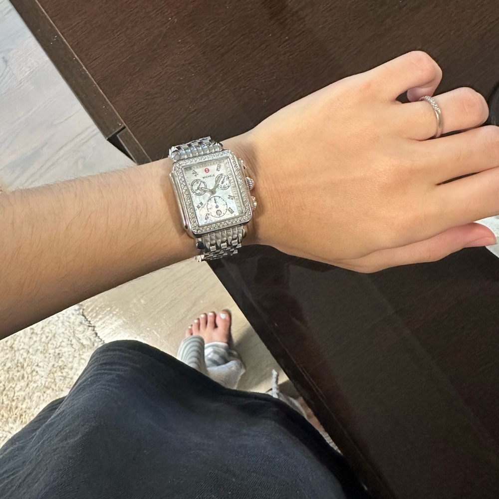 Michele watch in excellent condition. Diamond bezel.